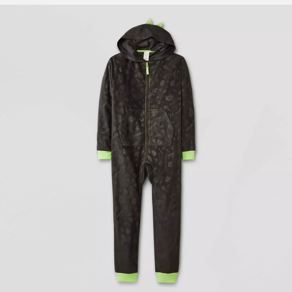 Boys' Printed UnionSuit Cat & Jack Gray Dinosaur Print